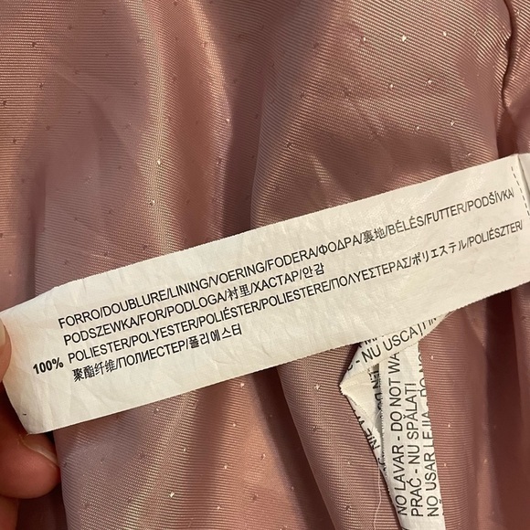 Zara Faux Fur Peacoat XS Light Pink - Picture 7 of 12